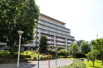 集合住宅地の中にある公園　千葉県船橋市　日本