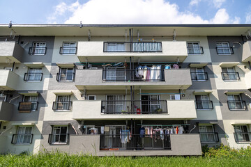 1960年代の古い団地　千葉県船橋市　日本