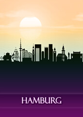 Obraz premium Hamburg City Skyline
