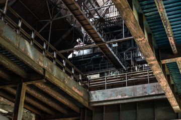 historic industrial metallurgy factory interior