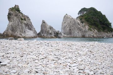 浄土ヶ浜の海岸
