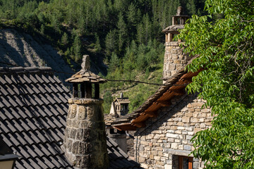 witch fireplaces, Borau, Huesca, Jacetania region, Aragon, Spain
