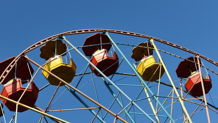 ferris wheel on a blue sky