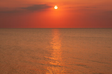 beautiful sunset on the Baltic Sea