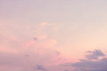 Beautiful vanilla sky with clouds before sunset in the evening, Nature background