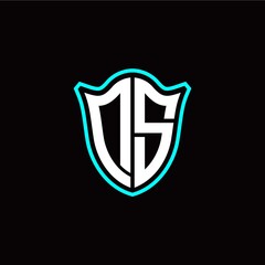 D S initials monogram logo shield designs modern