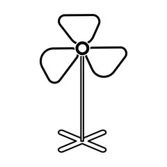 Home room stand fan icon, flat style.