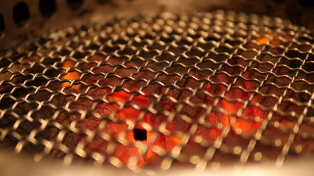 Close-up pork Steak is fried in oil and grease