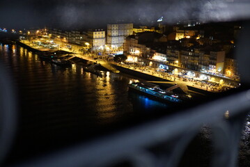 Portugal, beautiful night cityscape of Porto