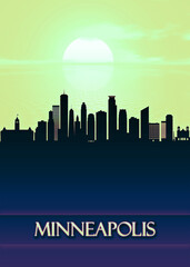 Fototapeta premium Minneapolis City Skyline