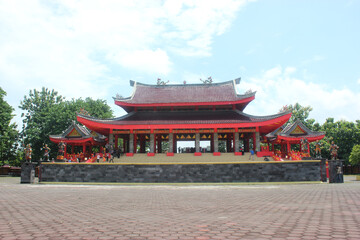 Naklejka premium Sam Poo Kong also known as Gedung Batu Temple, is the oldest Chinese temple and one of the historical destinations in Semarang City, Central Java, Indonesia