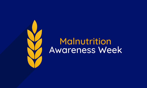 Vector illustration on the theme of Malnutrition awareness week observed each year during October.