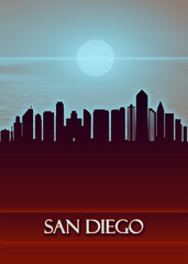 Fototapeta premium San Diego City Skyline