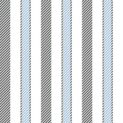 Blue and white textured stripes pattern seamless vector background for dress, shirt, or other modern spring and summer textile print. Vertical lines. Geometric design.