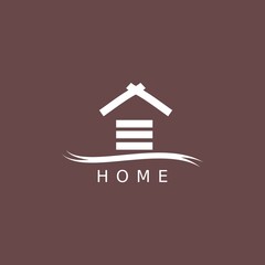 Simple home logo. House logo. Simple abstract home or monument or apartment logo design for business