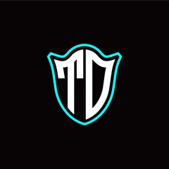 T O initials monogram logo shield designs modern