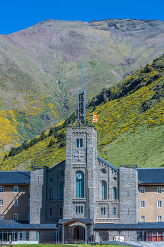 Spain, Catalonia, Catalan Pyrenees, Sanctuary of the Virgin of Nuria