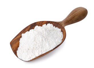 Fototapeta na wymiar scoop with flour isolated on white