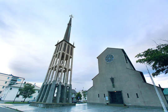 Europe, Norway, Nordland, Bodo. Torvgata. Bodo Church