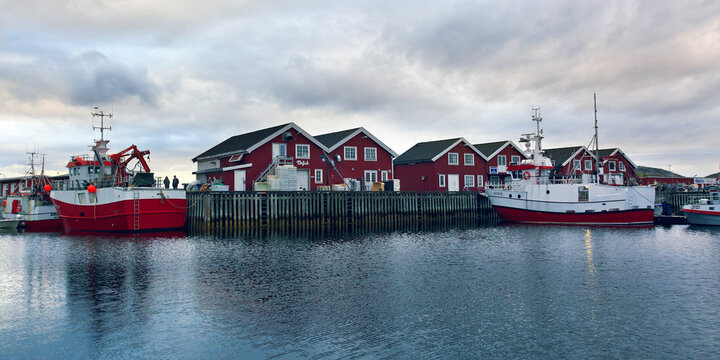 Europe, Norway, Nordland, Bodo.Fishboats, bodo harbour