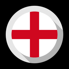 Fototapeta premium round icon with england flag, isolated on black background