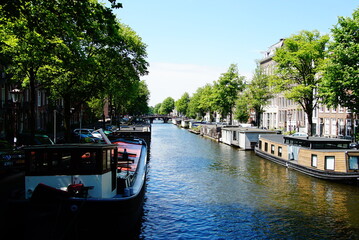Europe, beautiful cityscape of Amsterdam