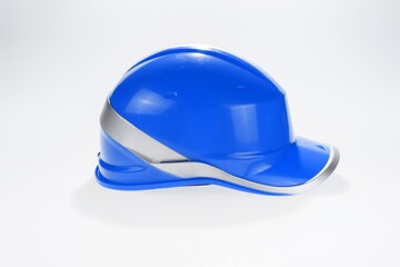 Blue hard hat safety helmet isolated on white background
