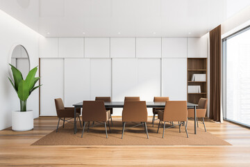 White dining room interior design