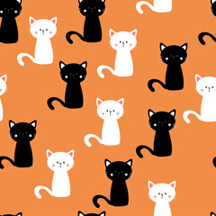 Seamless pattern animals. cute pattern vector for kids, textile, fabric print
