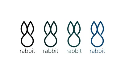 Rabbit Logo Design Template. Vector Illustration. logotype
