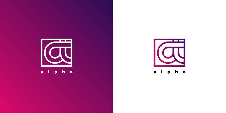 Alpha letter stylized vector, Letter of the alphabet, Vector illustration Eps 10