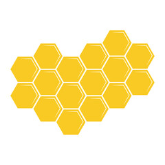 Honeycomb vector icon. Natural food. Honey cells symbol isolated on white background. Cells nature sign symbol.