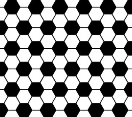 Obraz premium Black and white soccer or football background. Seamless ball sport texture.