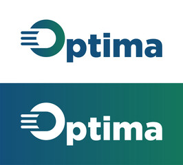 optima logo. Initial O optima logotype design template