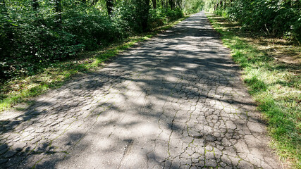 Stara nawierzchnia asfaltowa. © WalDec