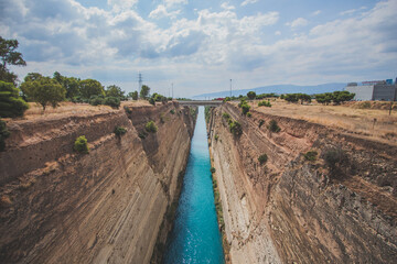 The Corinth Canal, Isthmus, Greece 