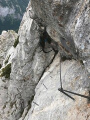 a rock is ready for climbing on it