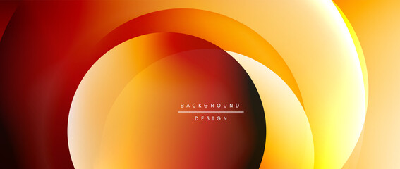 Circle modern geometric abstract background with liquid gradients