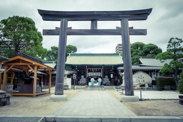 japan, famous place, building, red, wooden building, japanese, shinto temple, landmark, ku shu,...