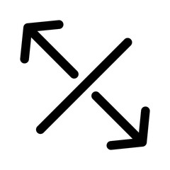 Diagonal resize arrow icon - vector illustration. UI design element.