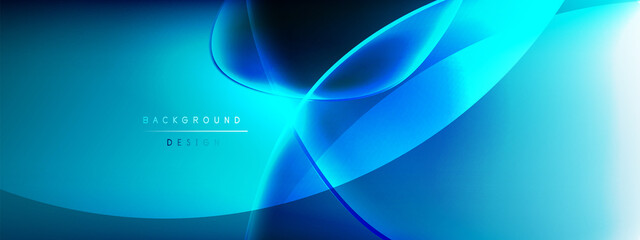 Vector abstract background - liquid bubble shapes on fluid gradient with shadows and light effects. Shiny design template for text