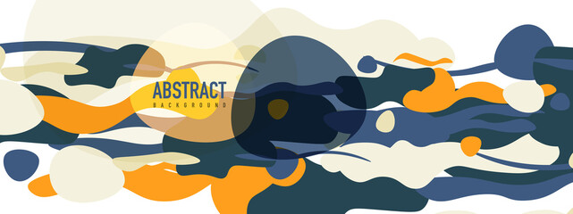 Trendy liquid style shapes abstract design, dynamic vector background for placards, brochures, posters, web landing pages, covers or banners
