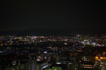 Night view of Kyoto seeing from Kyoto Station