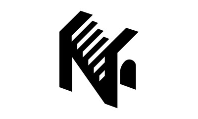 Letter N Stair Logo