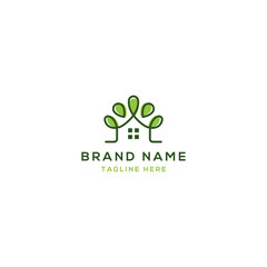 Home nature logo template