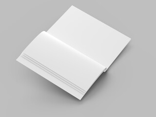 Open magazine with a glued binding. Vertical A4 format.