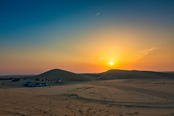 Beautiful Desert landscape view in Al HofufSaudi Arabia.