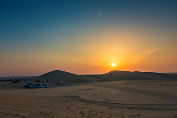 Beautiful Desert landscape view in Al Hofuf Saudi Arabia.