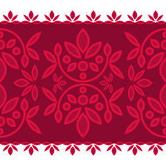 Seamless background with stitch embroidery. Ethnic pattern. Vector illustration for web design or print. - 370335565