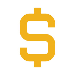 Banking & Finance, Dollar currency, Flat color icon.